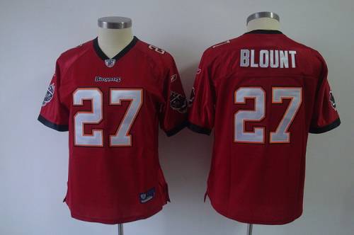 Buccaneers #27 LeGarrette Blount Red Women's Team Color Stitched NFL Jersey - Click Image to Close
